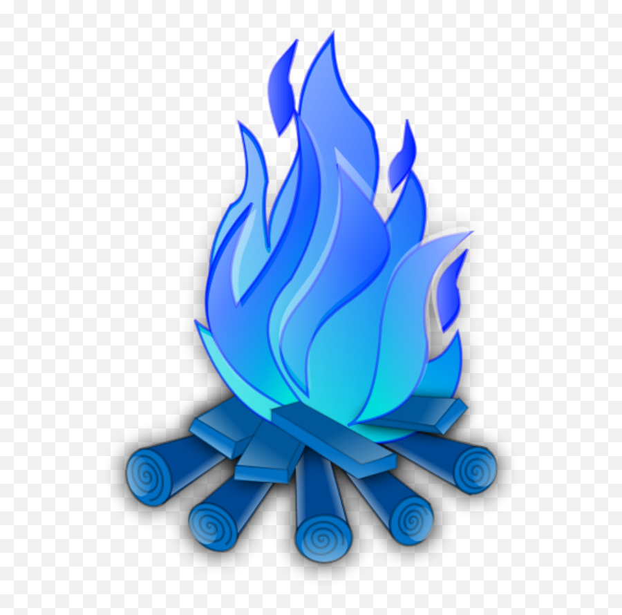 Vector Freeuse Bonfire Clipart Fire Log - Transparent Blue Fire Cartoon Emoji,Bonfire Clipart
