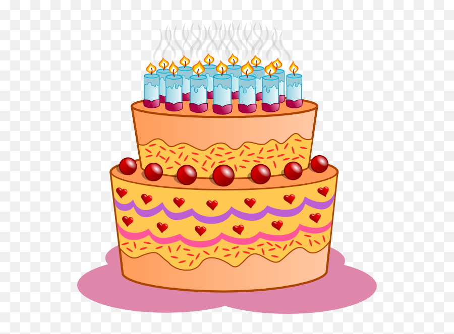 Picture Birthday Cakes - Clipartsco Dessin De Gateau D Anniversaire En Couleur Emoji,Cake Clipart Black And White