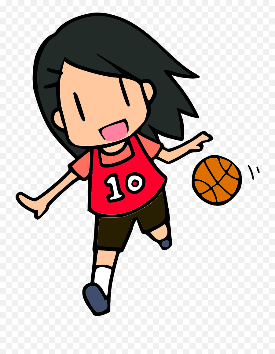 Basketball Player Clipart Free Download Transparent Png - Basketball Girl Cartoon Png Emoji,Basketball Player Clipart