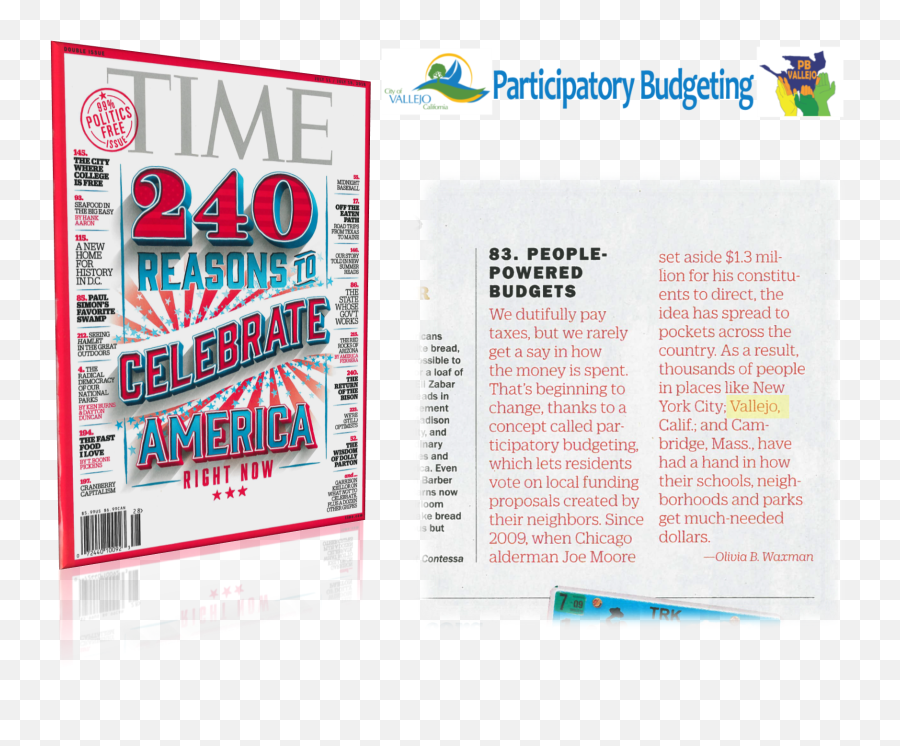 Participatory Budgeting - City Of Vallejo Horizontal Emoji,Time Magazine Logo