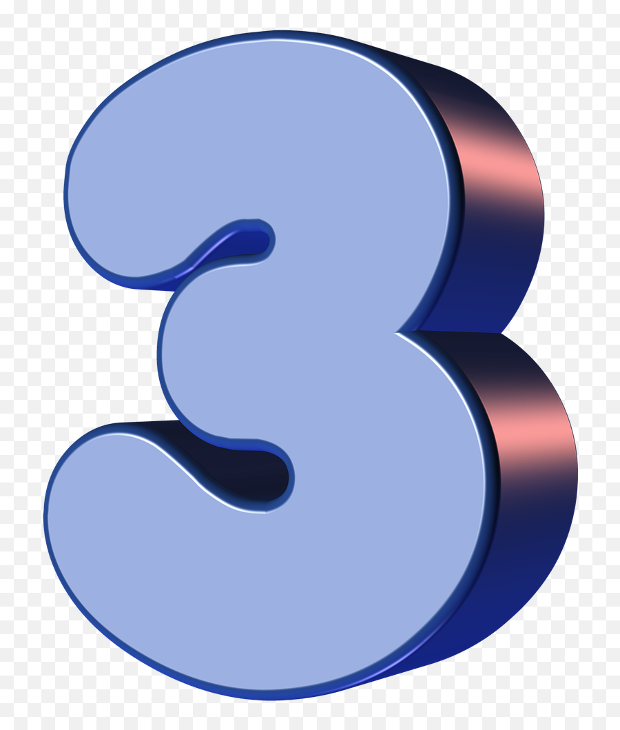 Number Three 3 Digit Png - Number Three Emoji,Number 3 Png