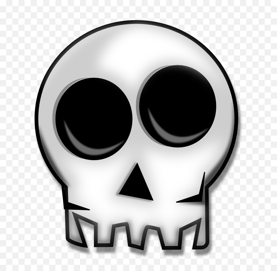 Skull Clip Art - Clipartsco Cartoon White Skull Png Emoji,Skull Clipart Black And White