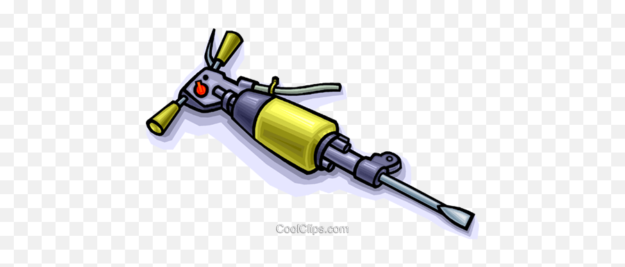 Pneumatic Drill Royalty Free Vector Clip Art Illustration - Shock Absorber Emoji,Drill Clipart
