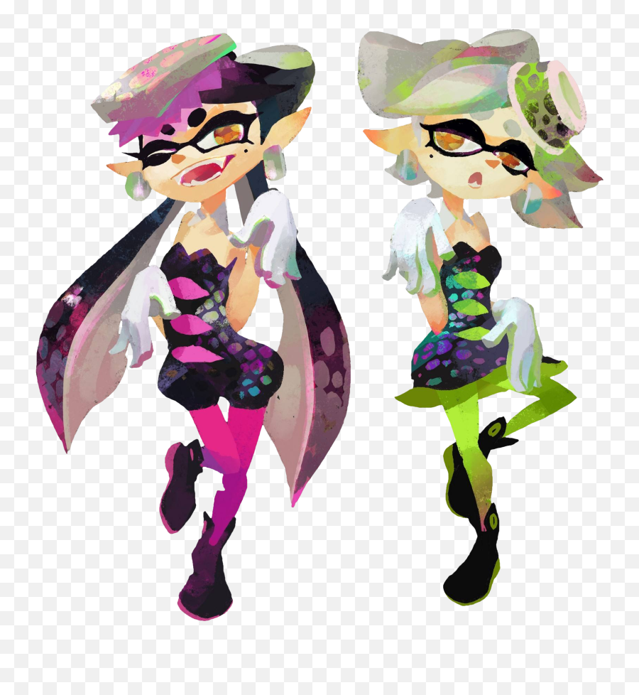 Splatoon Squid Sisters Splatoon Squid - Squid Sisters Png Emoji,Splatoon Transparent