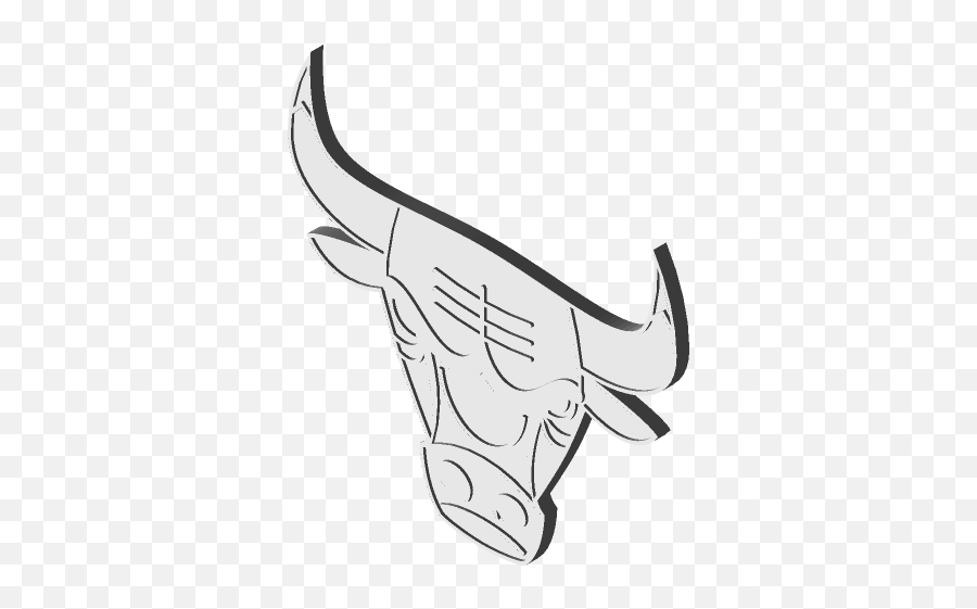 Chicago Bulls 3d Cad Model Library Grabcad - Language Emoji,Chicago Bull Logo