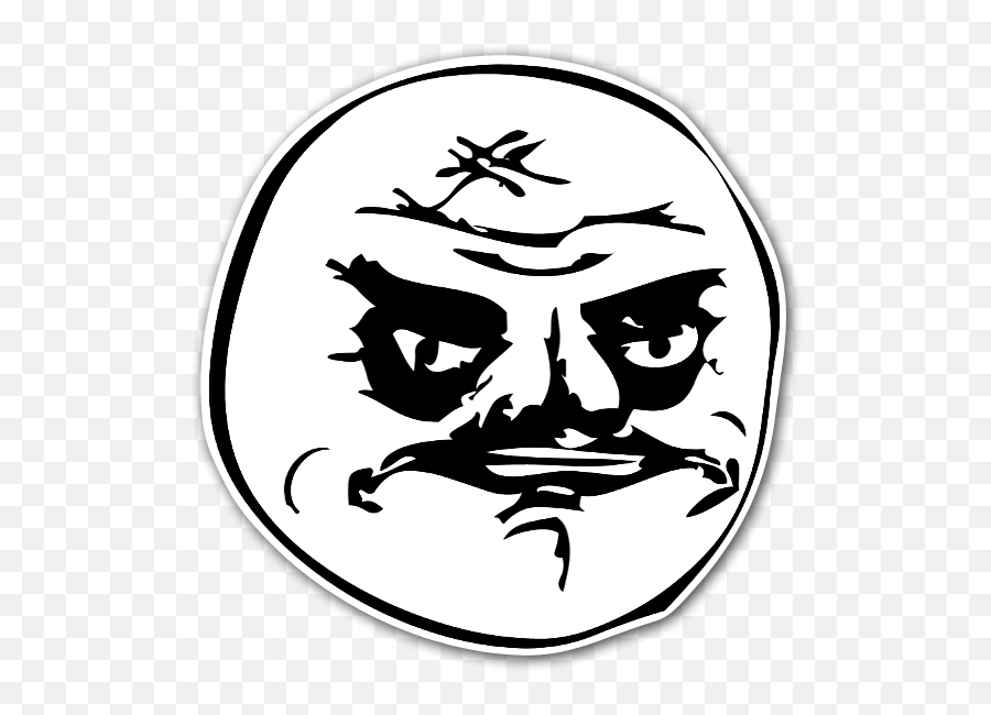 Download Hd Memes Angry Face Sticker - Me Gusta Face Emoji,Me Gusta Png