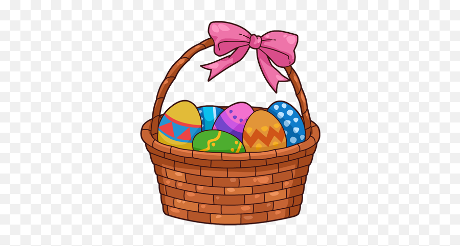 Easter Basket Clip Art Free Clipart - Easter Basket Clipart Emoji,Basket Clipart