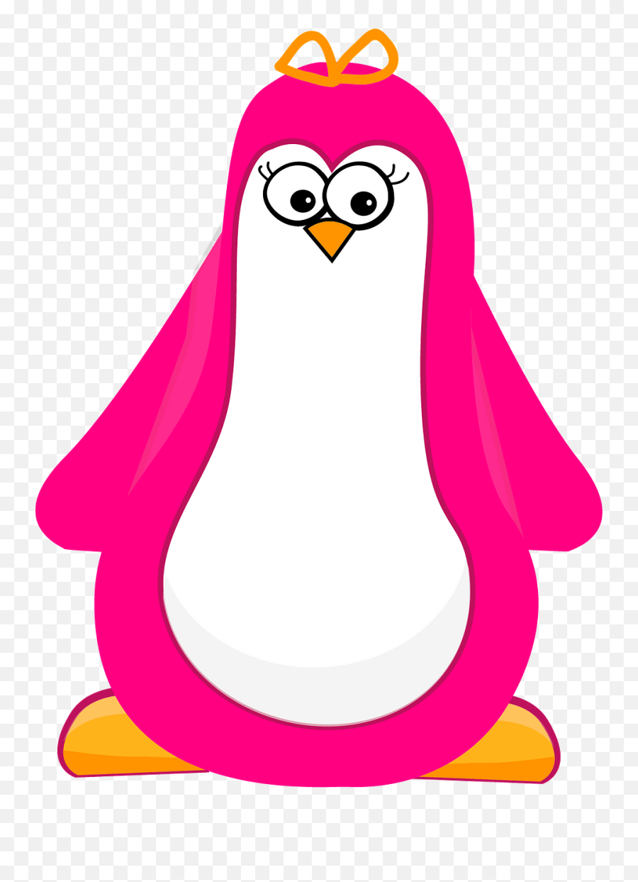 Pink Cartoon Penguin Clipart Free Download Transparent Png Emoji,Penguin Clipart Free