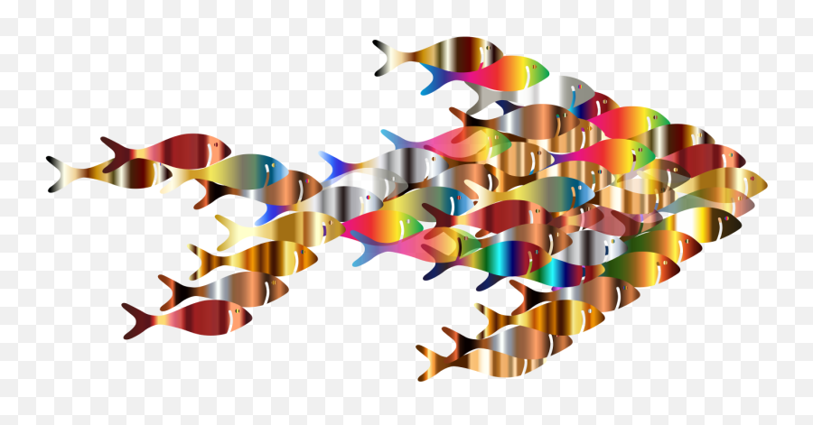 Chromatic Colorful Fish Fractal Clip Art Image - Clipsafari Emoji,Colorful Fish Clipart