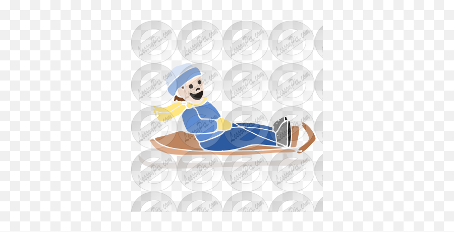 Sled Stencil For Classroom Therapy - King Hussein Mosque Emoji,Sledding Clipart