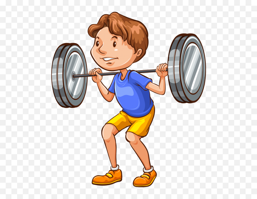 Clipart Nsan Resimleri - Boy Lifting Weights Drawing Working Out Drawing Emoji,Weights Clipart