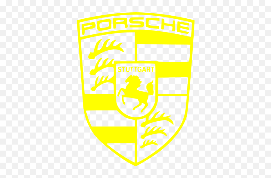 Yellow Porsche Icon - Free Yellow Car Logo Icons Stickers Logo Porsche Emoji,Yellow Logos