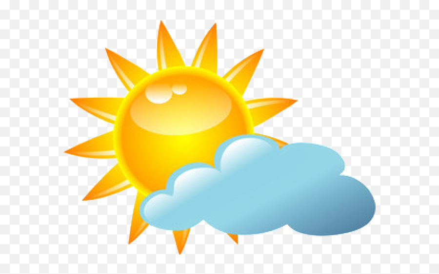 Sunny Clipart August Weather - Partly Sunny Clip Art Png Weather Clip Art Emoji,August Clipart