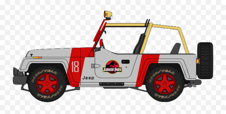 Download Hd Jurassic Park Jeeps Transparent Png Image - Jeep Wrangler Jurassic Park Png Emoji,Jeep Png