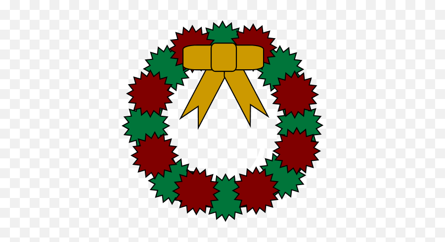 Christmas Wreath Clip Art - Wreath Emoji,Christmas Wreath Clipart