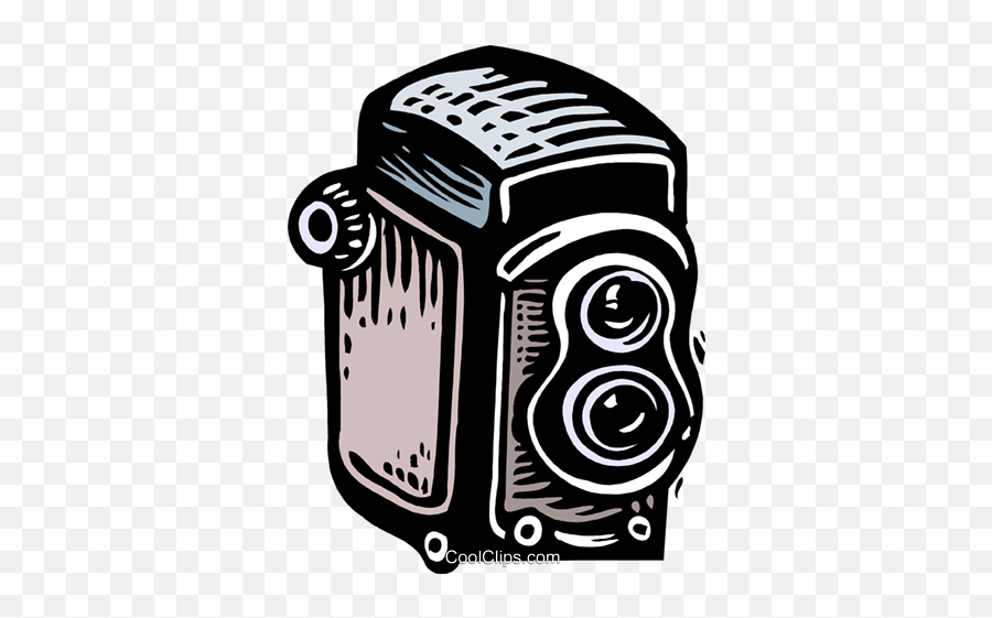 Woodcut Camera Royalty Free Vector Clip Art Illustration - Vertical Emoji,Asl Clipart