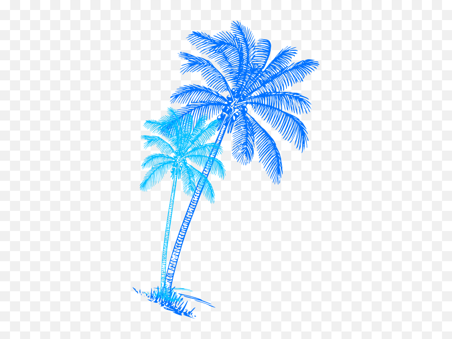 Palm Tree Clipart Colorful - Clip Art Blue Palm Tree Emoji,Palm Tree Clipart