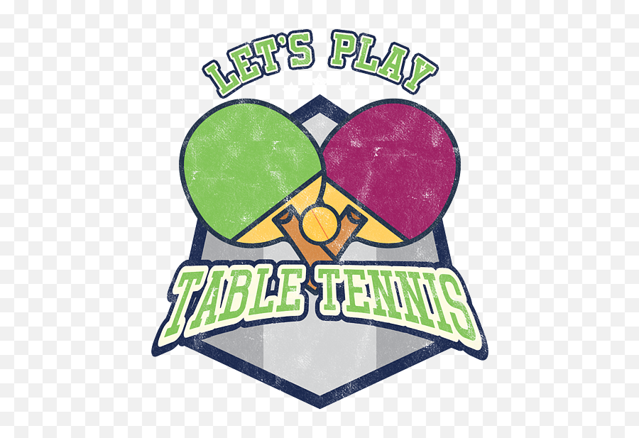 Lets Play Table Tennis Pingpong Rally Racket Paddles Tablegame Gift Spiral Notebook - Racketlon Emoji,Lets Play Logo