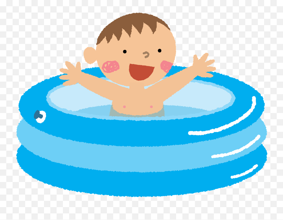 Inflatable Wading Pool Clipart - Swimming In Inflatable Pool Clip Art Emoji,Pool Clipart
