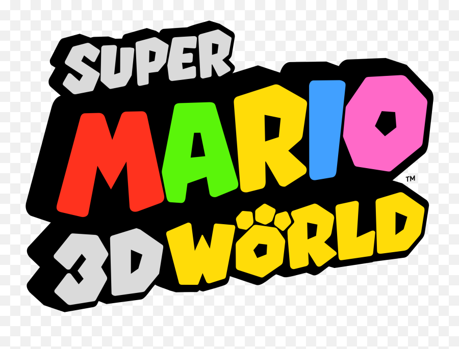 Super Mario 3d World Logo - Super Mario 3d World Emoji,World Logo