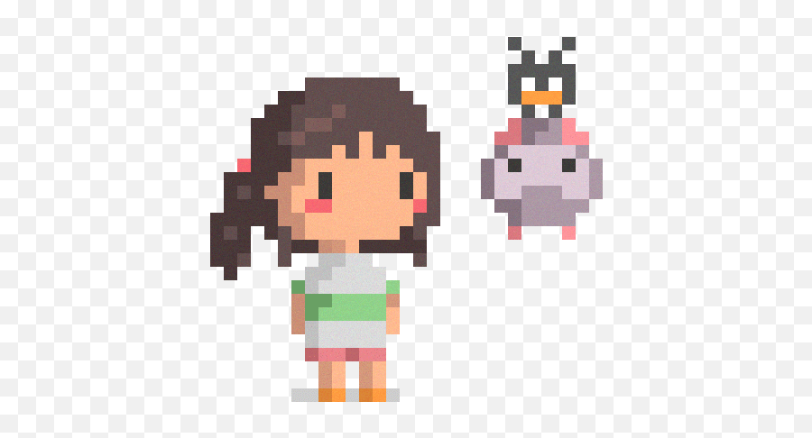Ghibli Pixel Art Page 1 - Line17qqcom Botw Pixel Art Characters Emoji,Studio Ghibli Logo