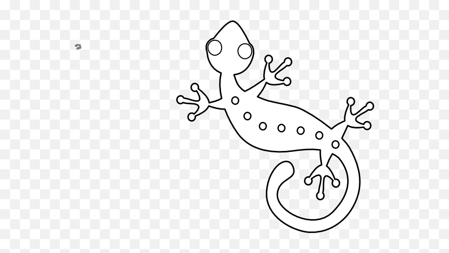 White Gecko Clip Art At Clker - Gecko Clip Art Black And White Emoji,Lizard Clipart