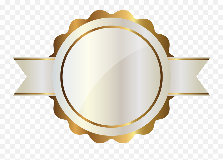 Transparent Background Golden Badge Png - Gold Clipart Banner Emoji,Badge Clipart