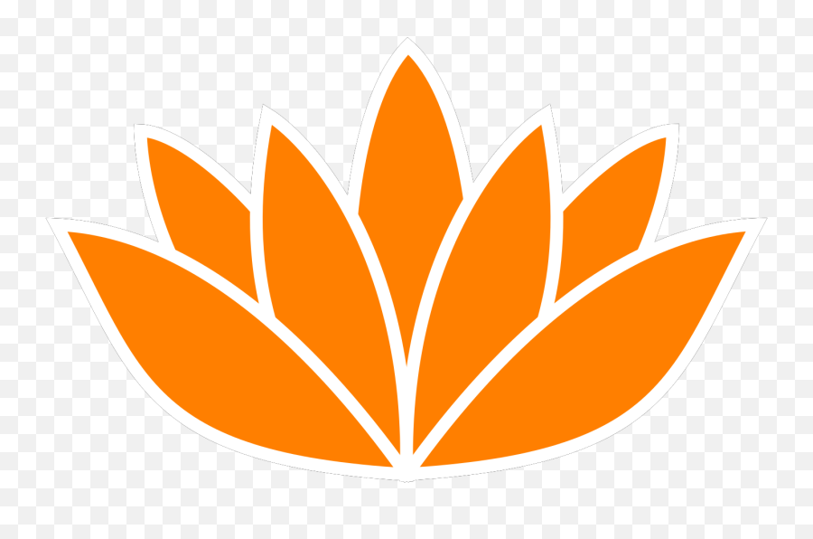 Solid Orange Lotus Flower Svg Vector - Lotus Flower Orange Png Emoji,Lotus Flower Clipart