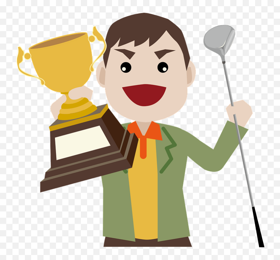 Golfer Is Excited About Victory Clipart Free Download Emoji,Excited Clipart