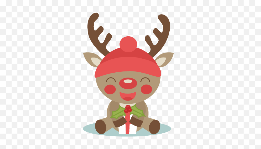 Cute Christmas Reindeer Clipart - Cute Christmas Transparent Png Emoji,Reindeer Clipart
