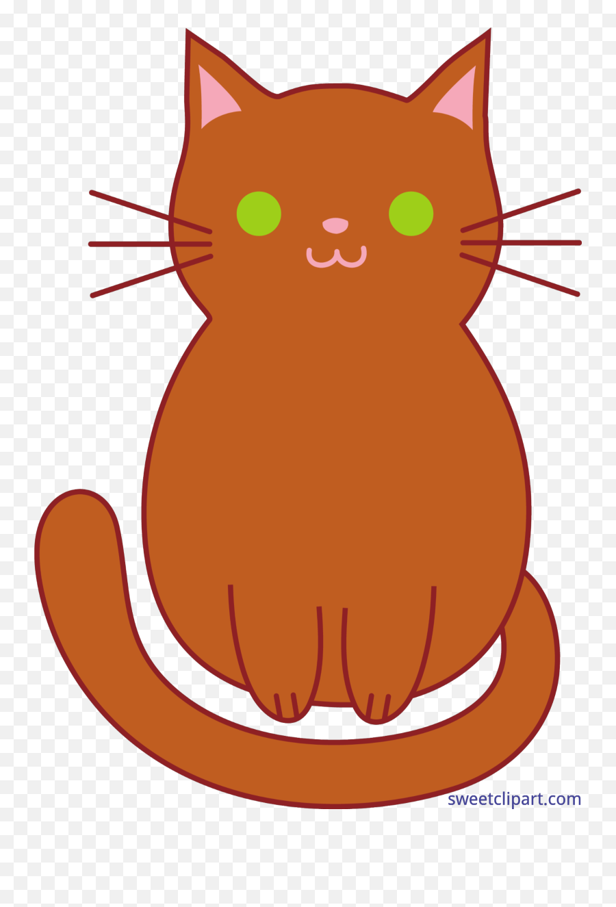 Kitten Clipart Ginger Cat Kitten Ginger Cat Transparent - Cartoon Cat Free Clipart Emoji,Cat Clipart