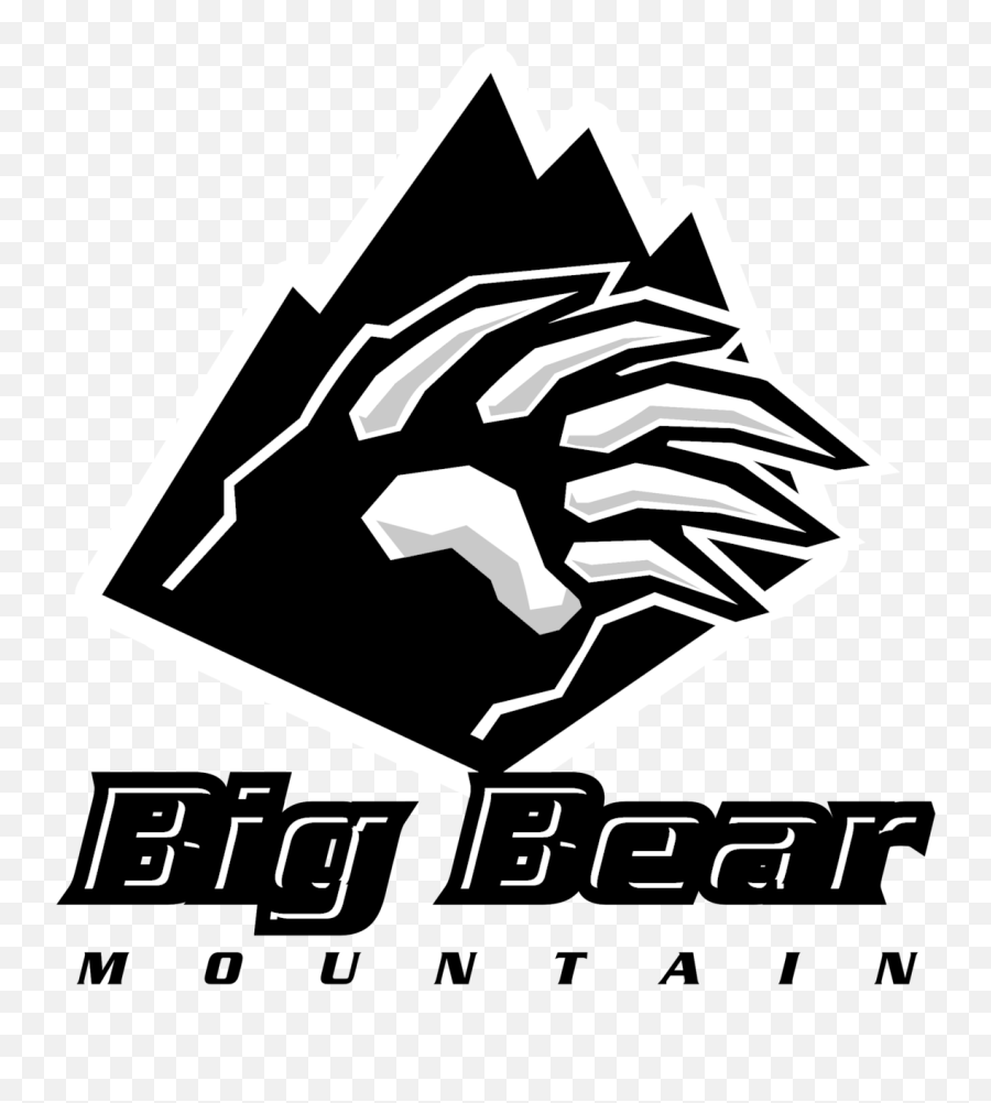 Big Bear Mountain Logo Black And White - Bear Mountain Logo Emoji,Mountain Logos