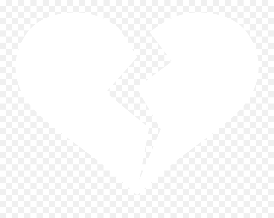 Broken Heart Png Black - Png Silhouette Of A Broken Heart Emoji,Heart Silhouette Png