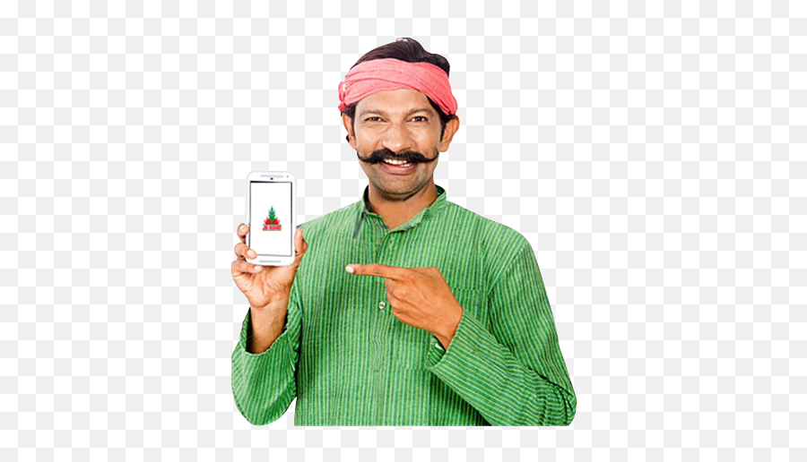 Available On - Indian Farmer With Mobile Full Size Png Transparent Indian Farmer Png Emoji,Mobile Png