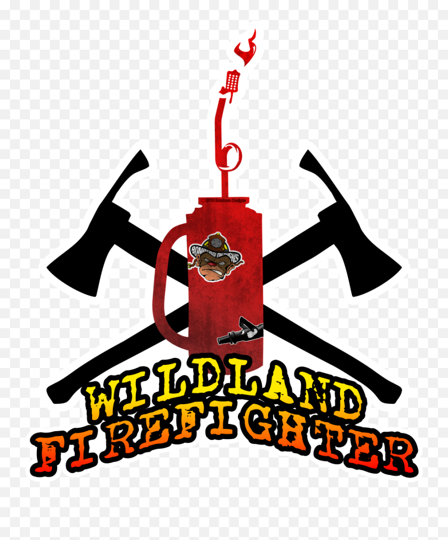 Wildland Firefighter Sticker We Love Wildland Firefighters - Wildland Firefighter Decals Emoji,Fire Fighter Clipart