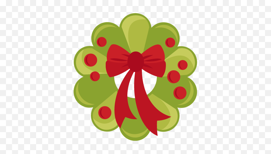 Download Christmas Wreath Svg Scrapbook - Cute Christmas Wreath Clip Art Emoji,Christmas Wreath Clipart