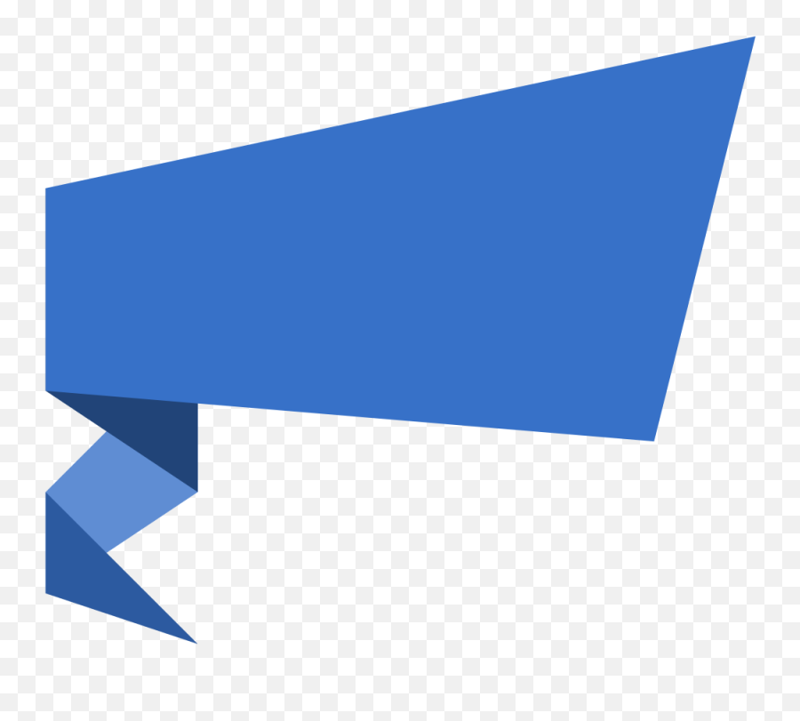 Blue Banner Transparent - Blue Origami Banner Png Emoji,Banner Transparent