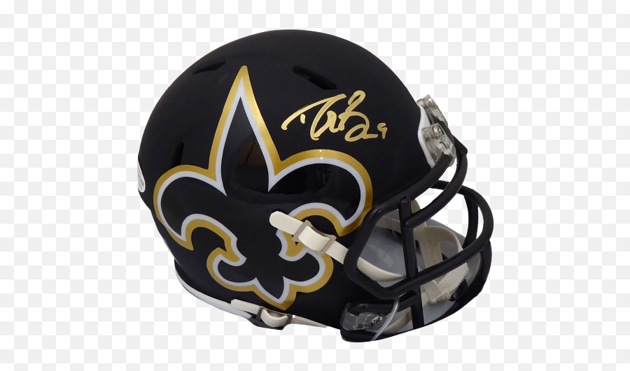 Orleans Saints Signed Saints Amp Black - Revolution Helmets Emoji,Drew Brees Png