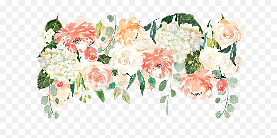 Watercolor Flowers Floral Sticker By Stephanie - Pink And Gold Watercolor Flower Invitation Emoji,Watercolor Flowers Png