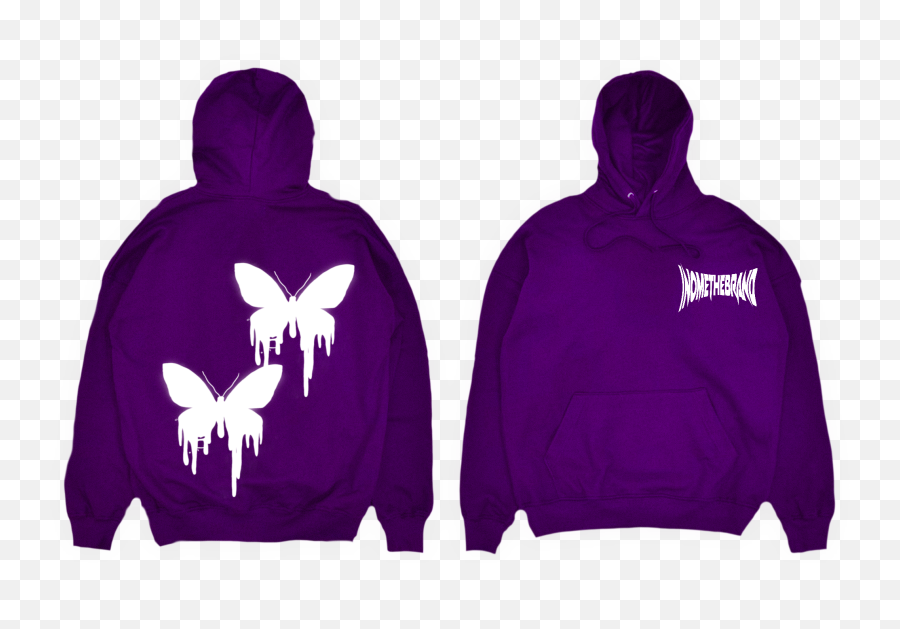 Deep Purple Butterfly Hoodie Inomethebrand Emoji,Purple Butterfly Png