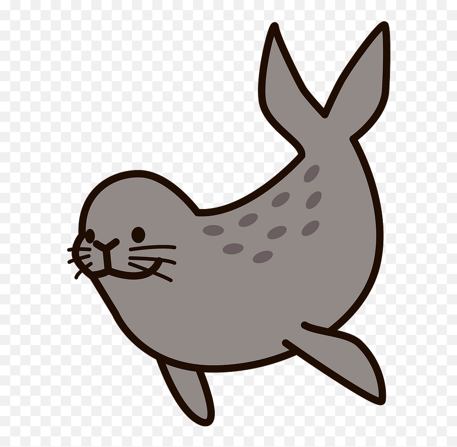 Spotted Seal Clipart - Seal Clipart Emoji,Seal Clipart