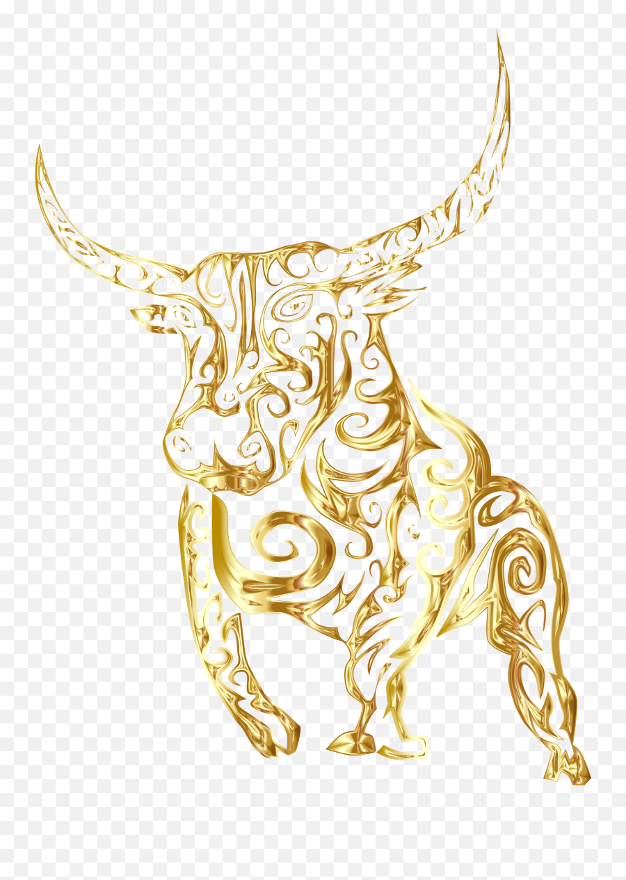 Bulls Clipart Tribal - Golden Bull Logo Png Emoji,Bull Clipart