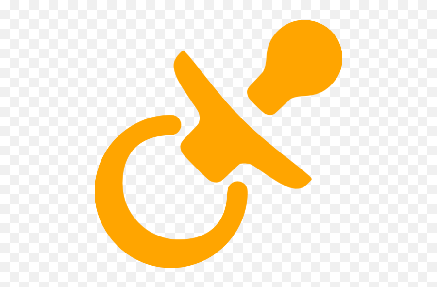 Orange Pacifier Icon - Nursery Items List Emoji,Pacifier Clipart