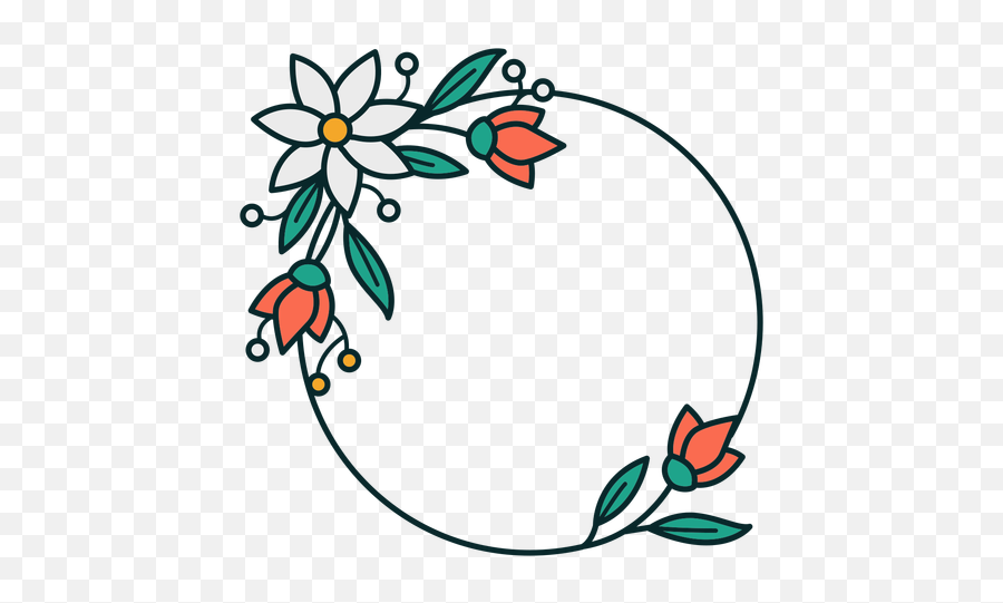 Ornament Circle Floral Frame - Transparent Png U0026 Svg Vector File Frame Floral Png Emoji,Circulo Png