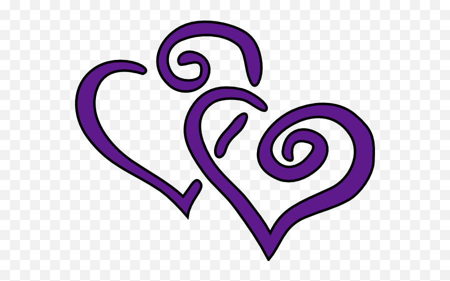 Purple Heart Clipart - Purple Hearts Clipart Emoji,Free Heart Clipart