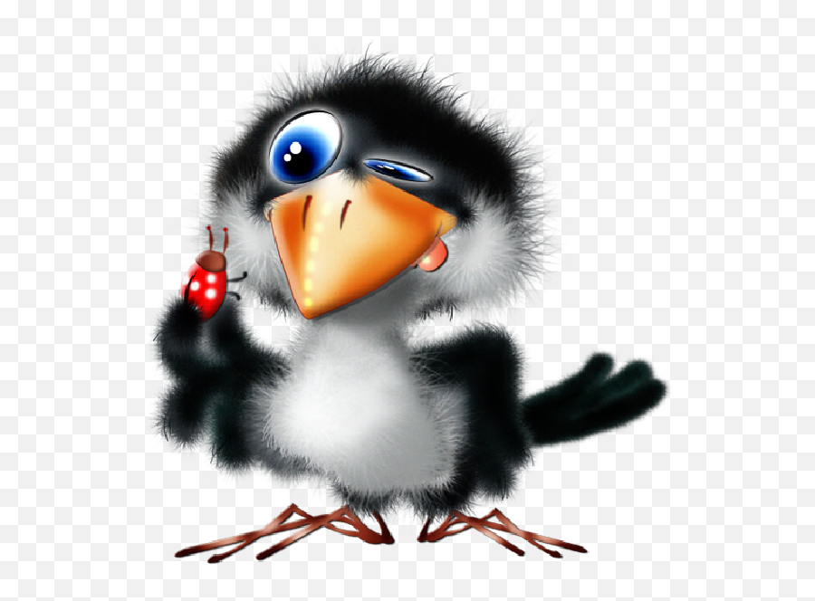 Transparent Background Clipart Cute - Cute Crow Png Cartoon Emoji,Toucan Clipart