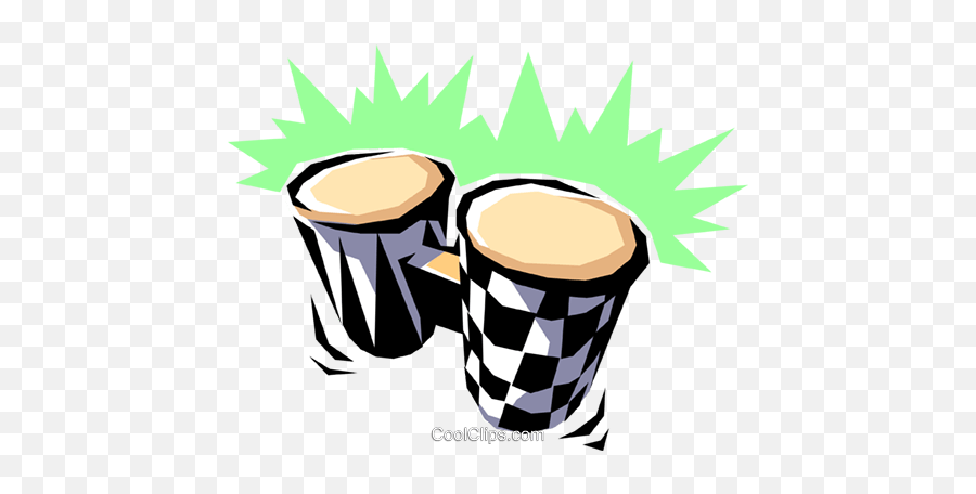 Bongo Drums Royalty Free Vector Clip Art Illustration - Cup Emoji,Drums Clipart