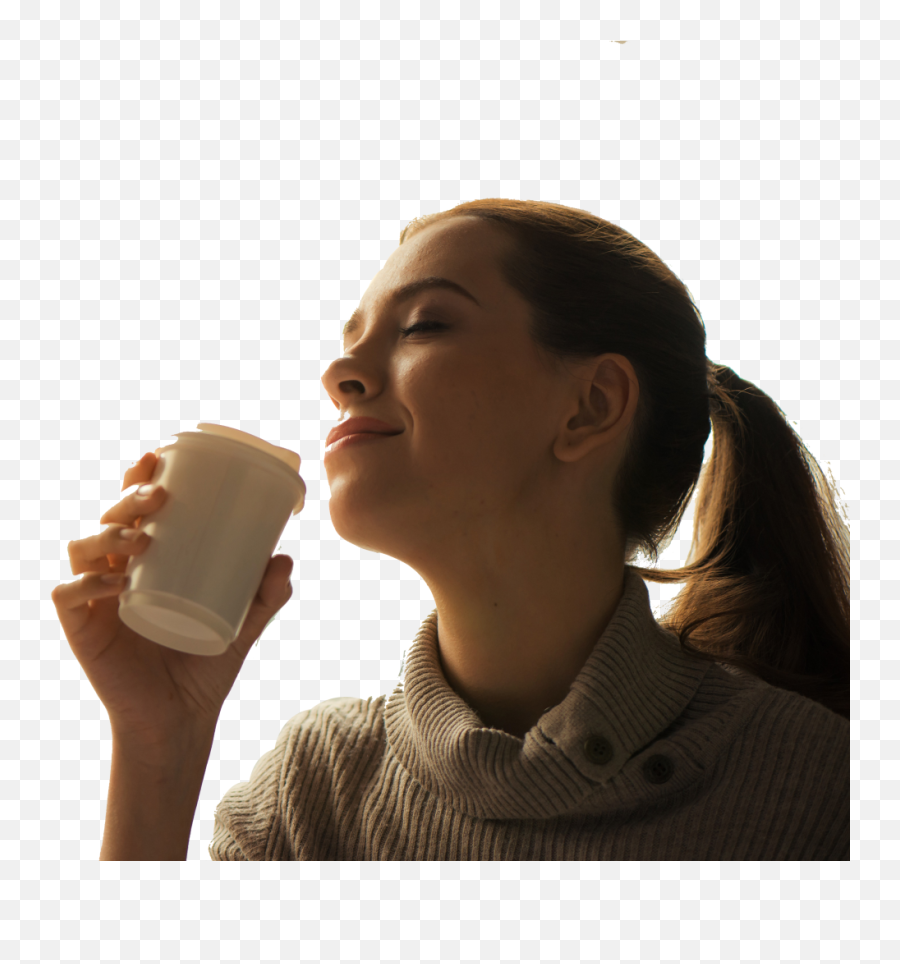Girl Drinking Coffee Free Transparent Im 1807856 - Png Emoji,Coffee Transparent Background