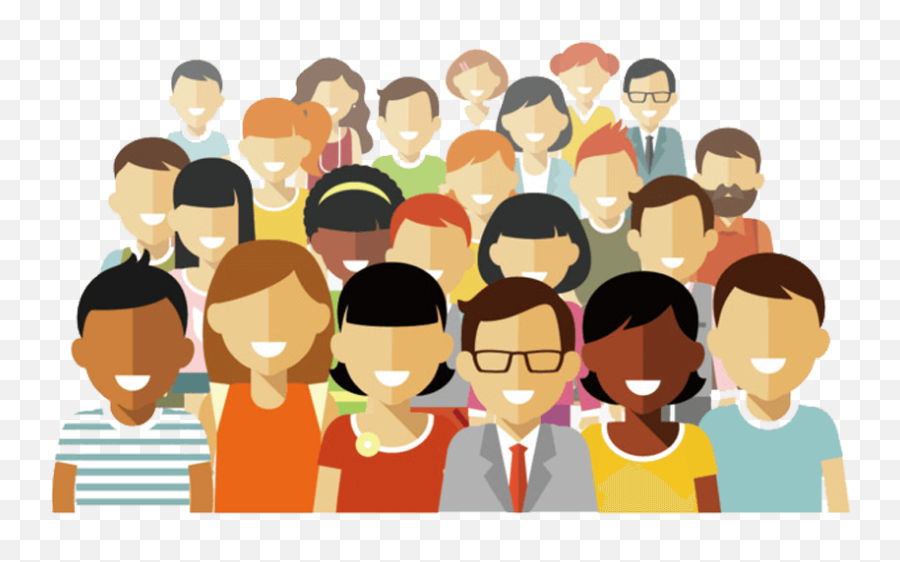 Kisspng - Portablenetworkgraphicscrowdvectorgraphicsil Bunch Of People Cartoon Emoji,Crowd Clipart