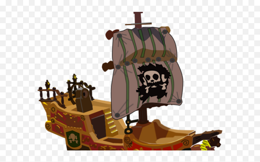 Pirate Ship Clipart - Cartoon Pirate Ship 3d Transparent Pirate Ship Clipart Emoji,Mayflower Clipart